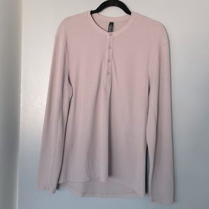 Pastel Pink Lululemon Henley Shirt